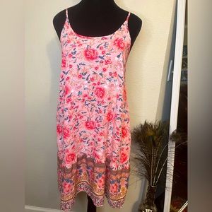 Qearal Pink Floral Sundress - Size Small - New With Tags